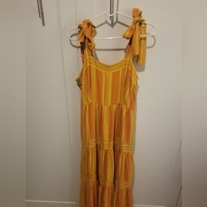 Striped Yellow and Orange Dress